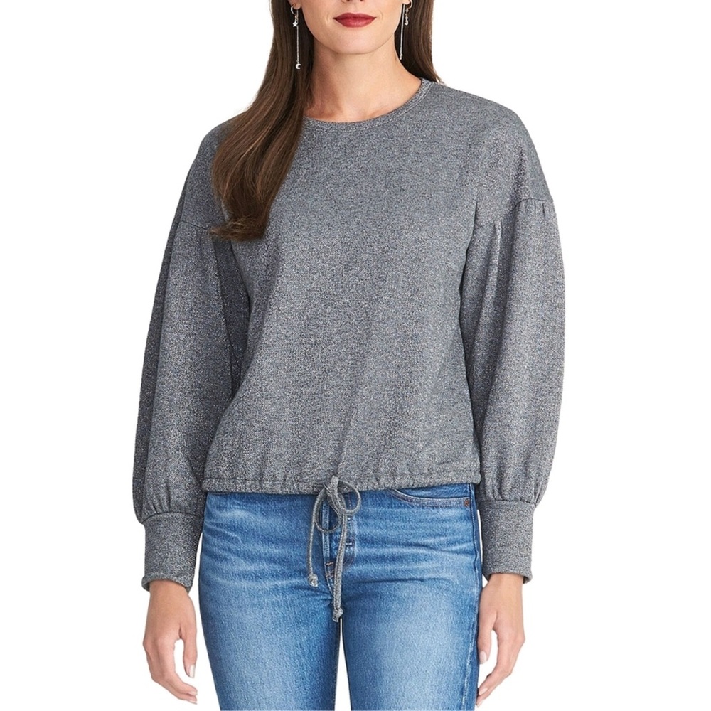 Plus Size Rachel Roy Heather Gray Metallic Sweater